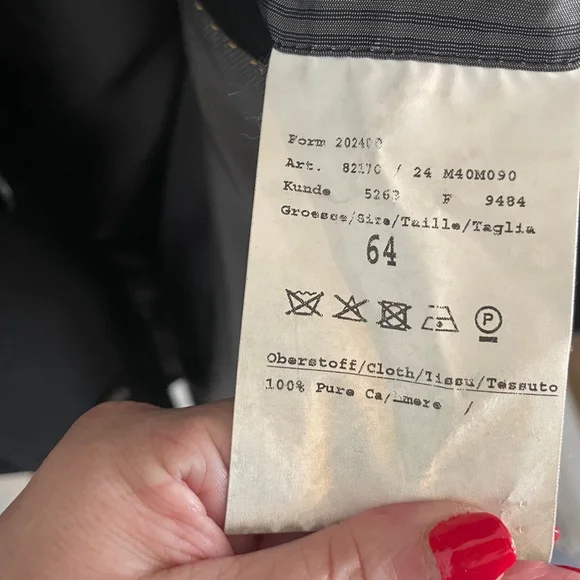 Eres Cashmere Coat Minimalist Luxury Overcoat Black Sz 64 - Picture 6 of 14